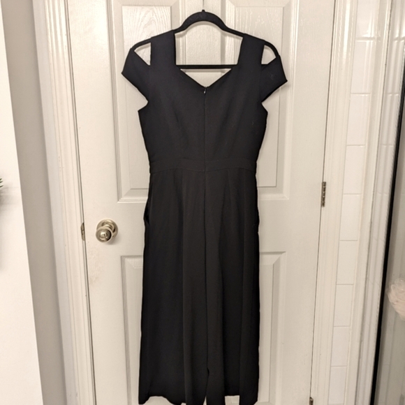 Cropped Wide Leg Romper, Crepe, Fenn Wright Manson, UK size 8, Black date night - Picture 2 of 4